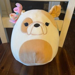 Squishmallows Davitta Bulldog Dog 10” Rare Hard to Find NWT Kellytoy 2021